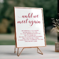 Until We Meet Again Burgundy Wedding Memorial Poem