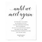 Until We Meet Again Elegant Funeral Poem with Name