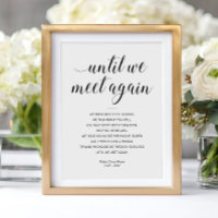 Until We Meet Again Elegant Funeral Poem with Name