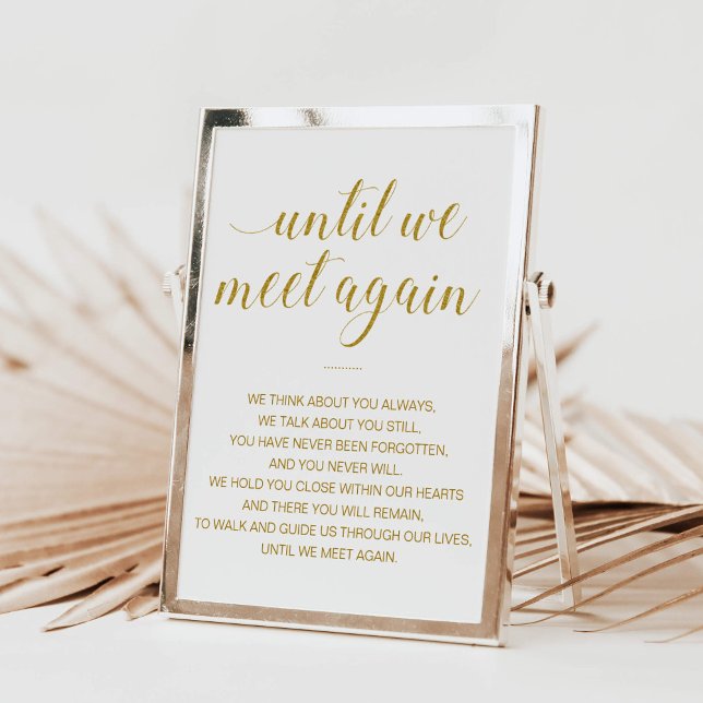 Until We Meet Again Gold Wedding Memorial Poster (Creator Uploaded)