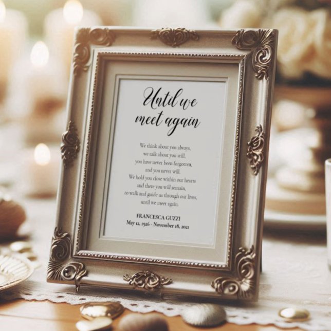 Until We Meet Again Memorial Poem Personalised Poster (Creator Uploaded)