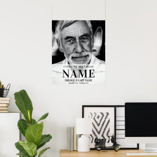 Until We Meet Again Modern Bold Photo Memorial Poster