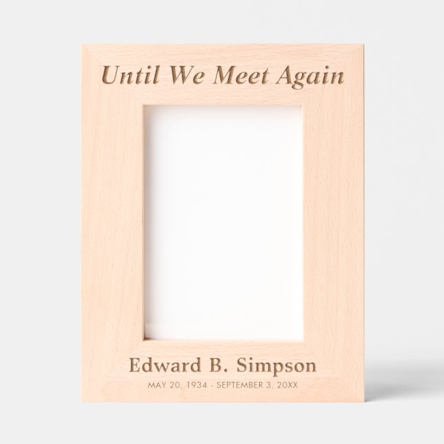 Until We Meet Again Personalised Memorial Etched Frames (Front)