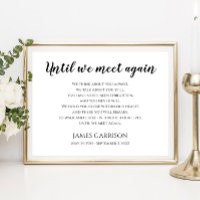 Until We Meet Again Poem Celebration Of Life