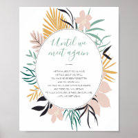 Until We Meet Again Tropical Memorial Wedding