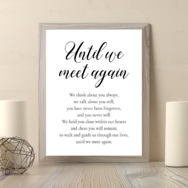 Until We Meet Again Wedding Memorial Poem Poster (Creator Uploaded)