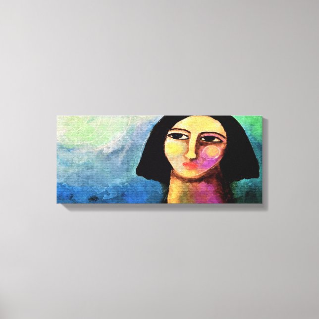 Untitled Abstract Digital Portrait of a Woman Canvas Print (Front)