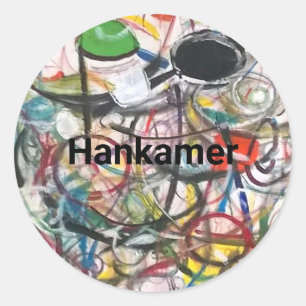 Untitled Abstract Painting Hankamer Artjunkhaus Classic Round Sticker