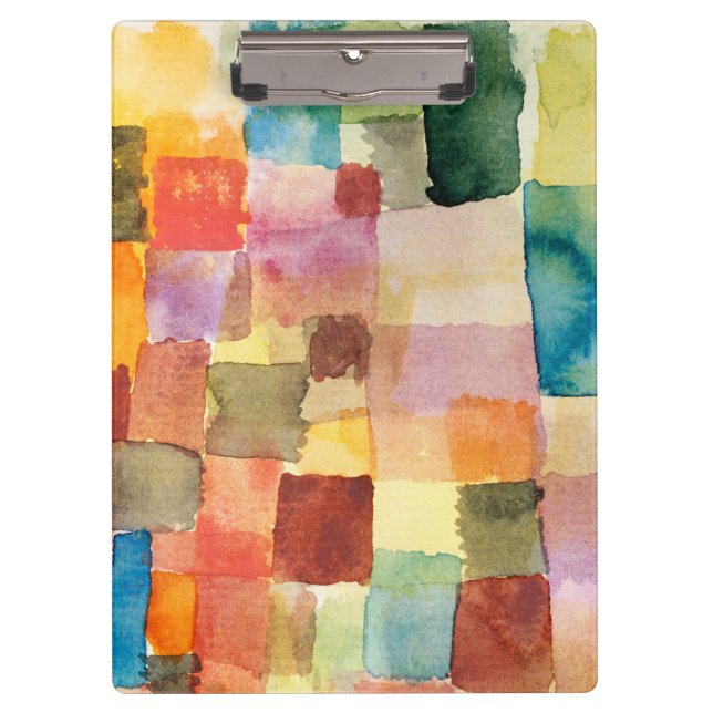 Untitled abstract watercolor squares - Paul Klee Clipboard (Front)