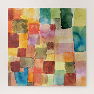 Untitled abstract watercolor squares - Paul Klee Jigsaw Puzzle