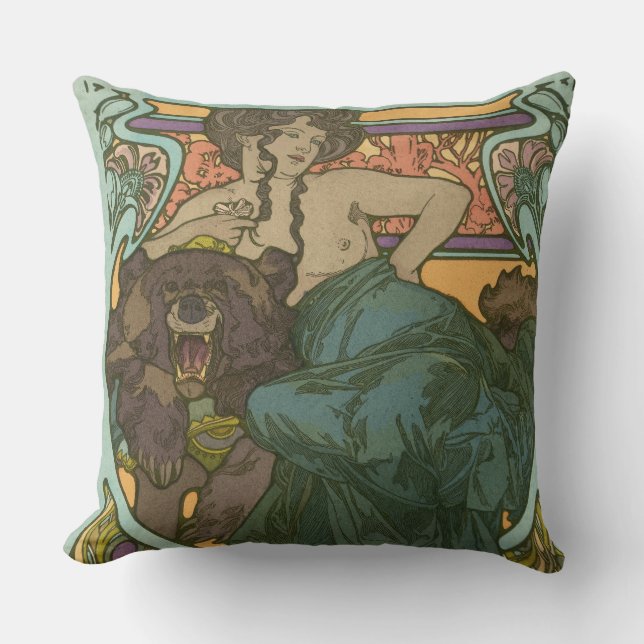 Untitled by Alphonse Mucha (1902) Cushion (Front)