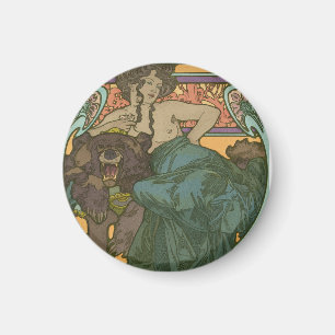 Untitled by Alphonse Mucha (1902) Magnet