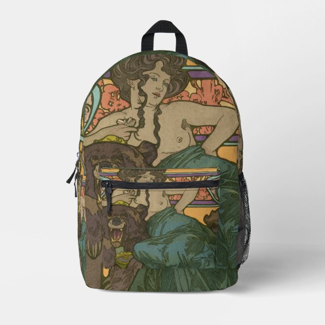 Untitled by Alphonse Mucha (1902) Printed Backpack (Front)