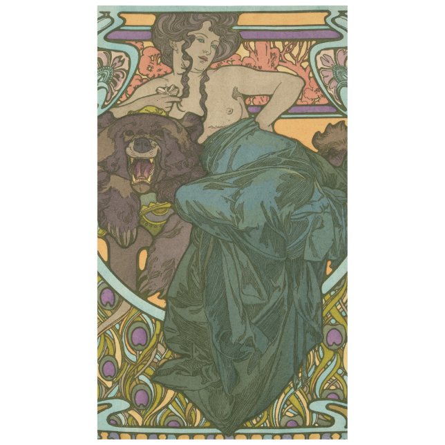 Untitled by Alphonse Mucha (1902) Tablecloth (Front)