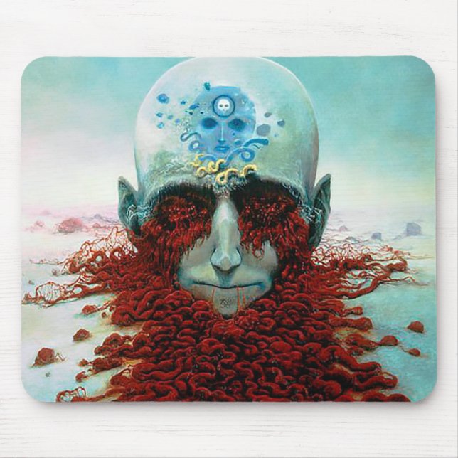Untitled (Decomposition) by Zdzislaw Beksinski Mouse Pad (Front)