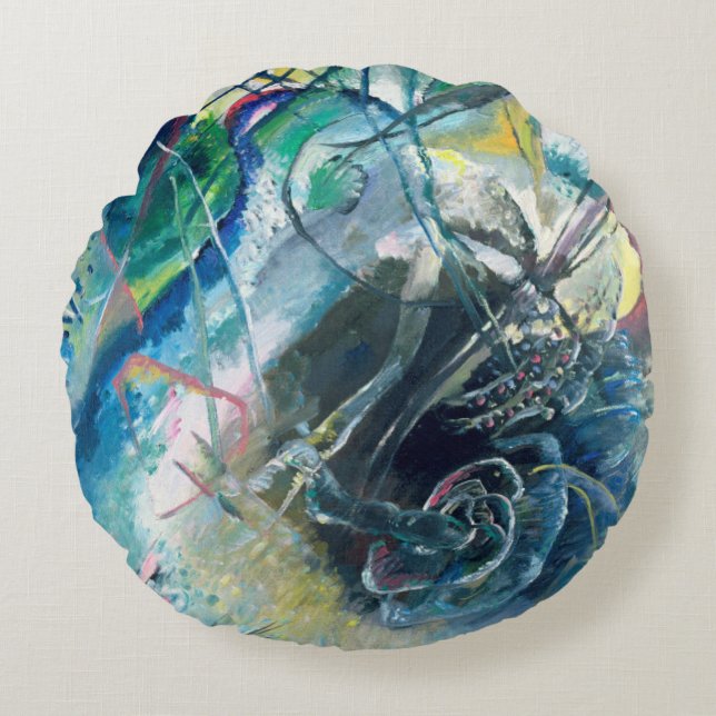 Untitled Improvisation, 1914 Round Cushion (Front)