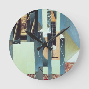 Untitled (oil on canvas) round clock