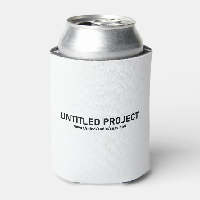 Untitled Project - Audio Session Glitch Tee V1 Can Cooler (Can Front)