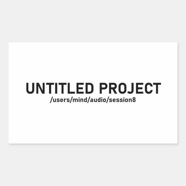 Untitled Project - Audio Session Glitch Tee V1 Rectangular Sticker (Front)
