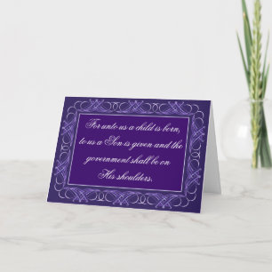 Unto us a Child is born Holiday Card