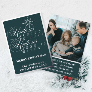 Unto Us Isaiah 9 Scripture Photo Christmas