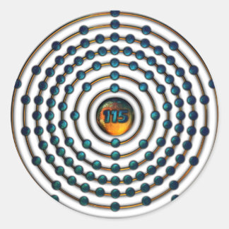 Ununpentium Molecule T-Shirt Classic Round Sticker