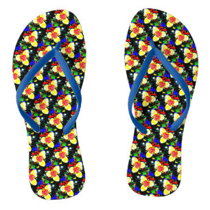 unusual abstract background yellow flower pattern jandals