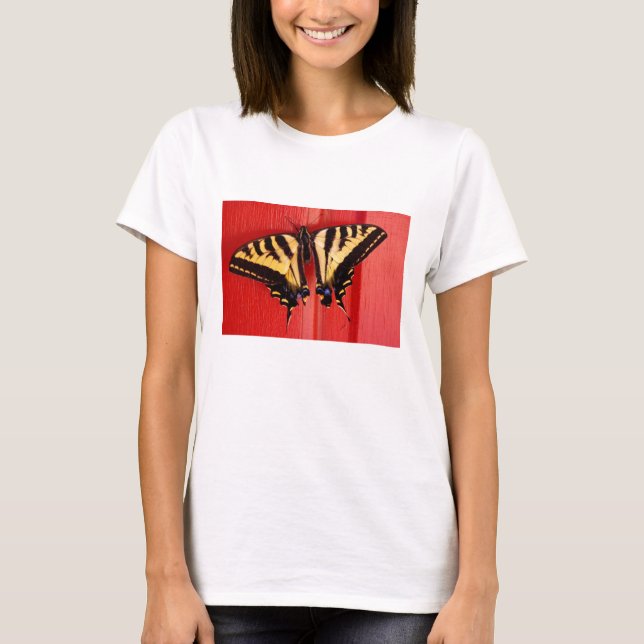 unusual background swallowtail butterfly T-Shirt (Front)