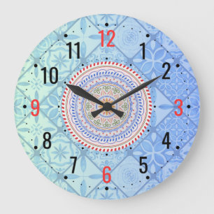 Unusual Ceramic Decor - Vintage Large Clock