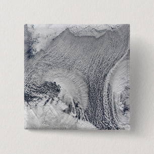 Unusual cloud formations over the Barents Sea 15 Cm Square Badge