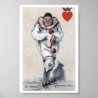 Unusual Clown King of Hearts Playing Card Image