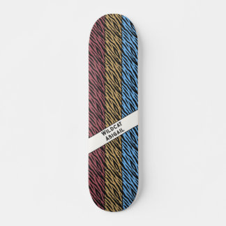Unusual colours tiger stripes, tricolor skateboard