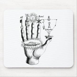 Unusual Hand Sun Alchemy Steampunk Mouse Pad