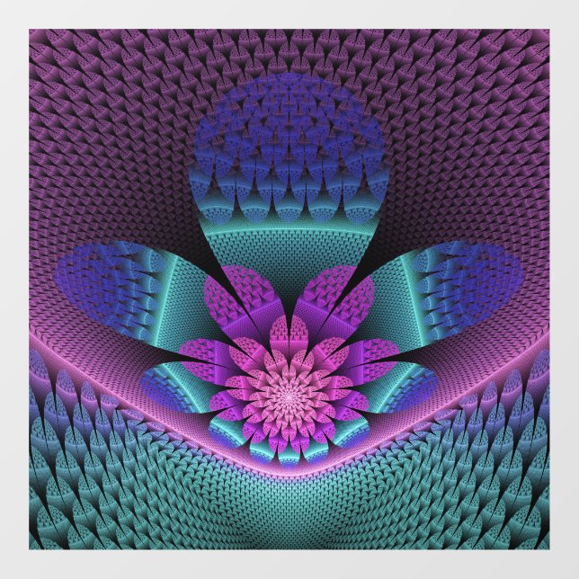 Unusual Patterned Colourful Fantasy Flower Fractal (Sheet)