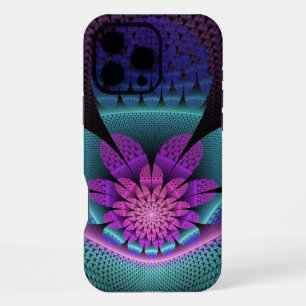 Unusual Patterned Colourful Fantasy Flower Fractal iPhone 16 Pro Max Case
