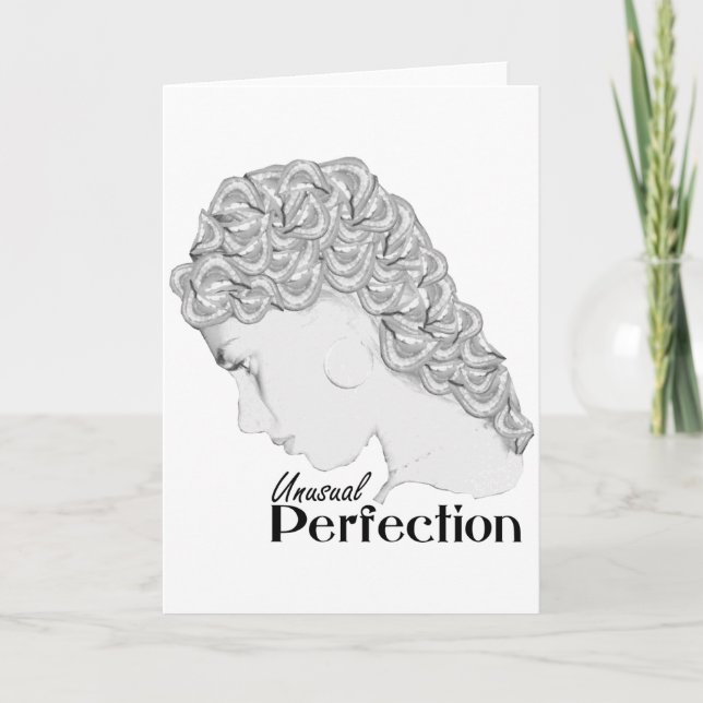 Unusual Perfection Blank Greetings Card (Front)