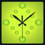Unusual Pop Art Lime Suns Clock Green 4<br><div class="desc">Unusual Pop Art Lime Suns Clock Green 4 -  CricketDiane Art and Design 2014</div>