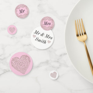 Unusual pretty wedding confetti personalised