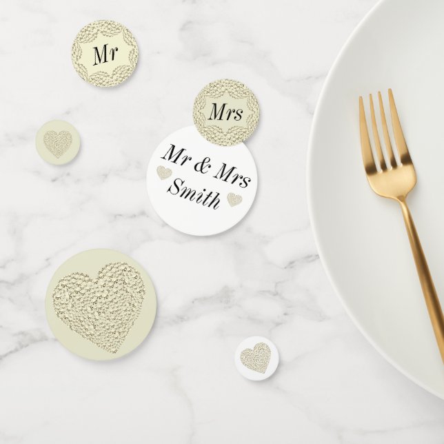 Unusual pretty wedding confetti personalized (Group)