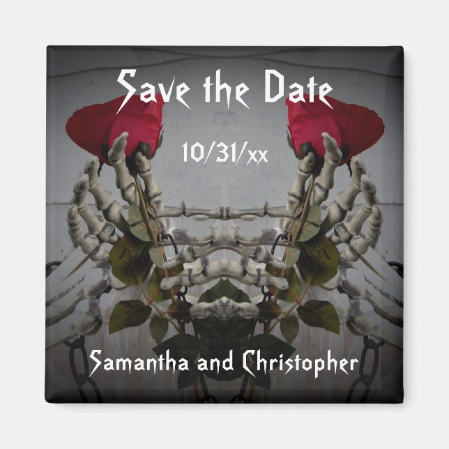 Unusual save the date magnet (Front)