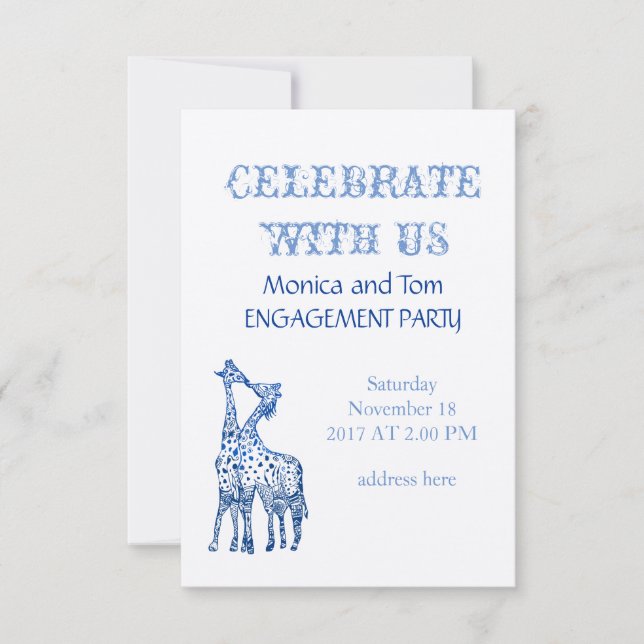 Unusual Special Engagement Party Card (Front)