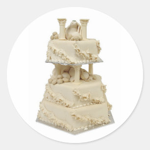 Unusual Wedding Cake Classic Round Sticker