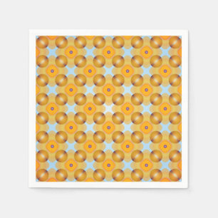 Unusual  Yellow Geometric Napkin