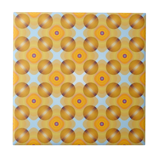 Unusual  Yellow Geometric Tile (Front)