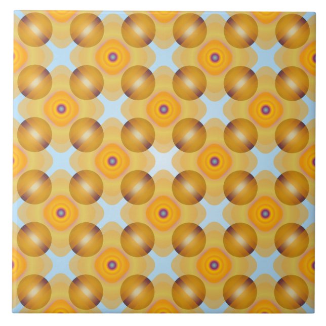 Unusual  Yellow Geometric Tile (Front)