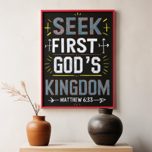 Unveiling Grace: Seek First, Gods Kingdom Poster