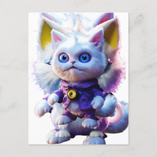 Unveiling the Enigmatic CGI White Cat Monster: Postcard