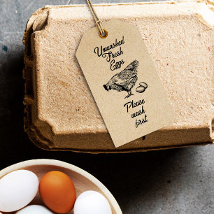 Unwashed Eggs Carton Stamp - Product Label
