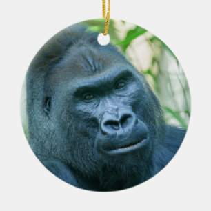 Unwavering Strength Silverback Gorilla Kito Ceramic Tree Decoration