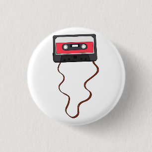 Unwound Cassette Tape Mixtape Retro Vintage 3 Cm Round Badge